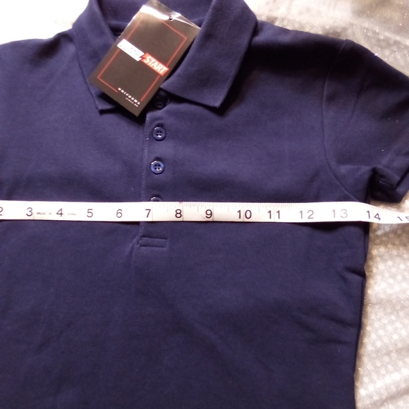 Jump Start Uniform Polo Shirt Kids Girls Size Large 8-10 Color Blue - Picture 5 of 6